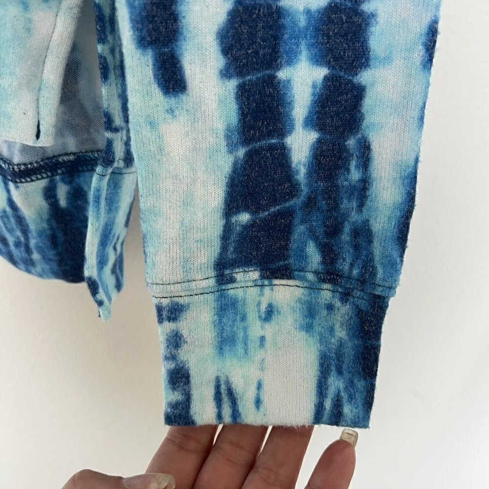 NWT NORDSTROM BP. Blue Tie Dye High-Low Tunic Sweatshirt MEDIUM Indigo blue - Picture 5 of 12